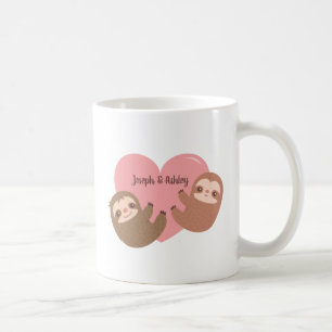 Schattig Luipaar Paar Knuffelt Hart, Persoonlijk Koffiemok