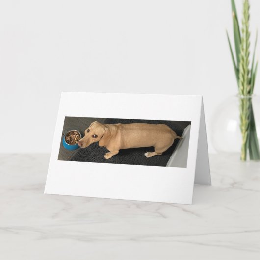 Schattig Lunch Afspreken Dachshund Kaart (Voorkant)