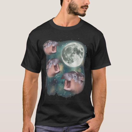 Schattig Lune-Deng Hippo Baby T-shirt - Schattige  (Voorkant)