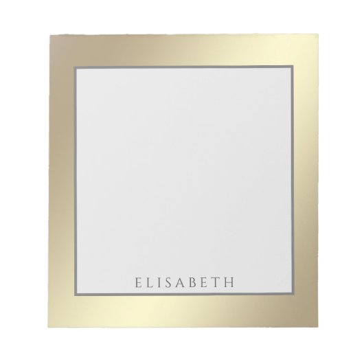 Schattig luxegoed modern gepersonaliseerd notitieblok (Voorkant)