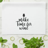 Schattig maak wijn voor de tijd theedoek (Gevouwen)