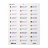 Schattig Maan Konijn Meisje Etiket (Full Sheet)