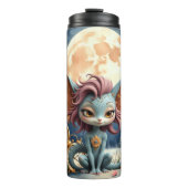 Schattig Maanlicht Fantasie Wezen Thermosbeker (Voorkant)