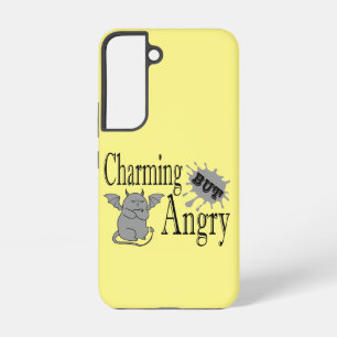 Schattig maar boos klein duivelskattige grap samsung galaxy hoesje