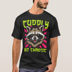 Schattig Maar Chaotische Retro Wasbeer T-shirt