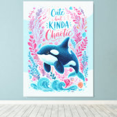 Schattig maar een beetje chaotisch canvas afdruk (Insitu (Houten vloer))