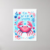 Schattig maar een beetje kribbig canvas afdruk (Voorkant)