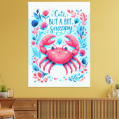 Schattig maar een beetje kribbig canvas afdruk (Insitu (Woonkamer))