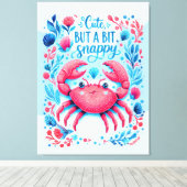 Schattig maar een beetje kribbig canvas afdruk (Insitu (Houten vloer))