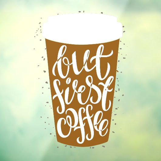 Schattig Maar Eerst Koffie Citaat Reis Beker Bedri Raamsticker (Vel 3)