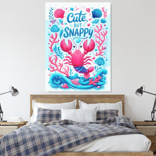 Schattig maar Fout Canvas Afdruk (Insitu (Slaapkamer))