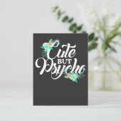 Schattig maar gestoord Sarcasische meisjes feminis Briefkaart (Staand voorkant)