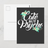 Schattig maar gestoord Sarcasische meisjes feminis Briefkaart (Voorkant / Achterkant)