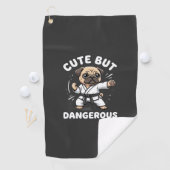 Schattig Maar Gevaarlijk Pug Hond Karate Golfhanddoek (Insitu)