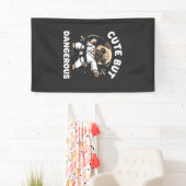 Schattig Maar Gevaarlijk Pug Hond Karate Spandoek (Insitu)