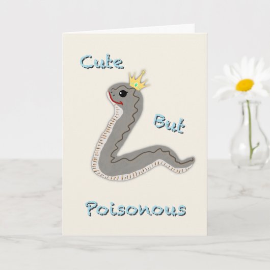 Schattig Maar Giftige Grappige Cobra Ondersteuning Kaart (Kleine Plant)