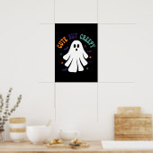 Schattig maar griezelig - Ghost - Grappig Hallowee Poster (Keuken)