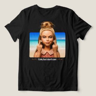 Schattig Maar Het Maakt Me Niet Uit Funny Beach Me Tri-Blend Shirt