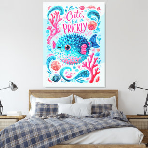 Schattig maar Prikkelbaar Canvas Afdruk