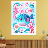 Schattig maar Prikkelbaar Canvas Afdruk (Insitu (Woonkamer))