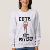SCHATTIG MAAR PSYCHO Dames grappige T-shirts (Voorkant)
