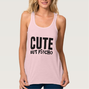 SCHATTIG MAAR PSYCHO Dames grappige T-shirts
