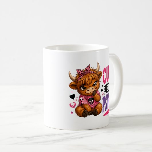 Schattig maar Psycho Koffiemok (Voorkant rechts)