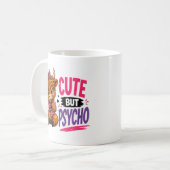 Schattig maar Psycho Koffiemok (Voorkant links)