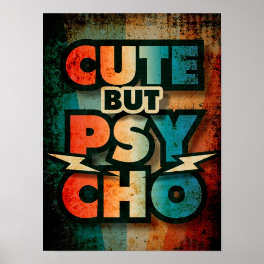 Schattig Maar Psychotisch Poster (Voorkant)