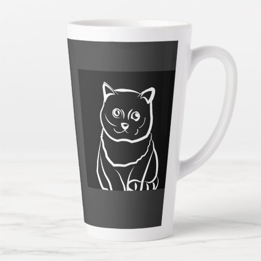 Schattig maar Vervloekte Kat Latte Mok (Rechts)