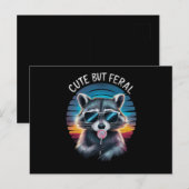 Schattig Maar Wild Grappig Wasbeer Briefkaart (Voorkant / Achterkant)