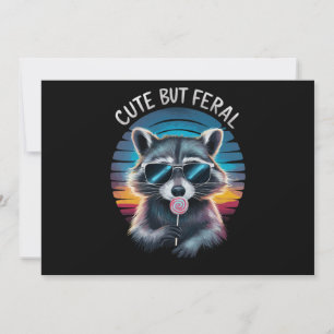 Schattig Maar Wild Grappig Wasbeer Kaart