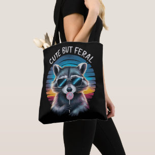 Schattig Maar Wild Grappig Wasbeer Tote Bag