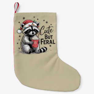Schattig Maar Wild Kerst Wasbeer Schattig Dier Ker Kleine Kerstsok