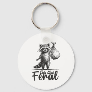 Schattig Maar Wild Panda Wasbeer Kostuum Grappige  Sleutelhanger