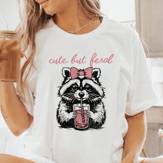 Schattig maar wild wasbeer Tri-Blend shirt