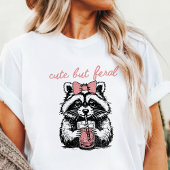 Schattig maar wild wasbeer Tri-Blend shirt