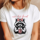 Schattig maar wild wasbeer Tri-Blend shirt