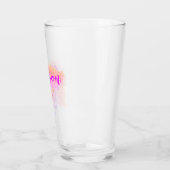 Schattig magenta Sinaasappel | Aangepaste naam Coc Glas (Links)
