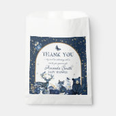 Schattig Magic Woodland Night Animal Baby shower Bedankzakje (Voorkant)