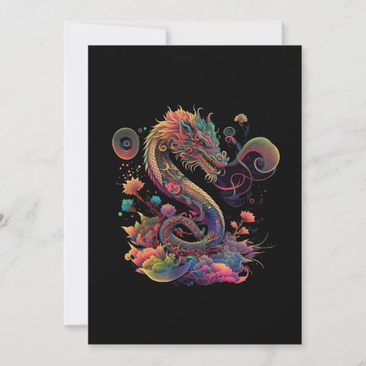 schattig-magie-fantasie-chineese-draak-illustratie save the date (Voorkant)