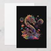 schattig-magie-fantasie-chineese-draak-illustratie save the date (Voorkant / Achterkant)