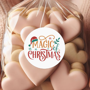 Schattig 'Magie van Kerstmis' Ronde Sticker