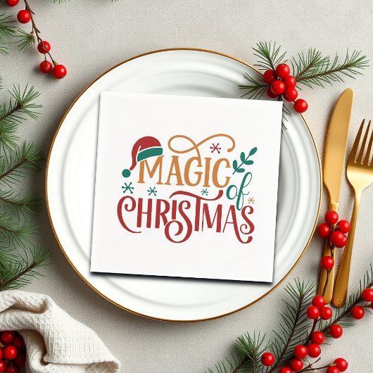 Schattig 'Magie van Kerstmis' Servet