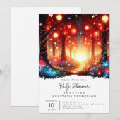 Schattig Magisch Betoverd Bos Baby shower Kaart (Voorkant / Achterkant)