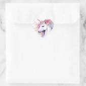 Schattig Magisch Eenhoorn Hart Sticker (Tas)