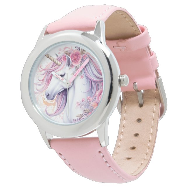 Schattig Magisch Eenhoorn Horloge (Gekanteld)