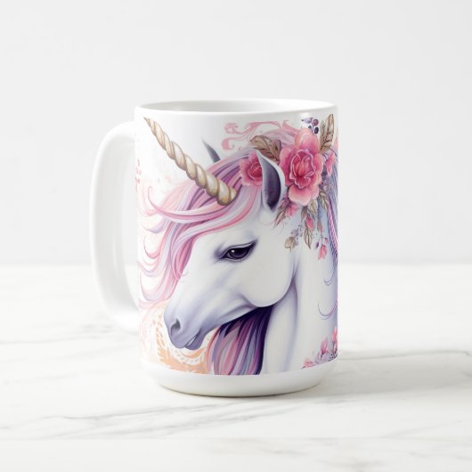 Schattig Magisch Eenhoorn Koffiemok (Voorkant links)