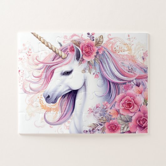 Schattig Magisch Eenhoorn Legpuzzel (Horizontaal)