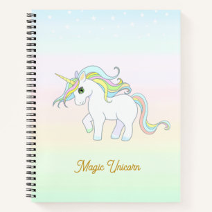 Schattig Magisch Eenhoorn op Kleuren Notitieboek m